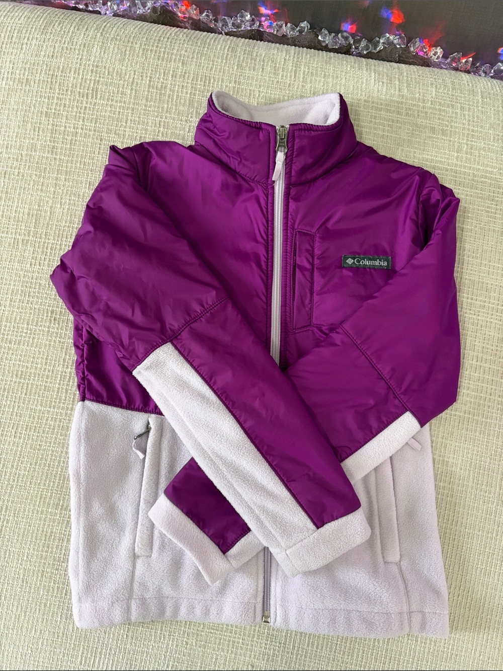 Girls Columbia Two-Tone Fleece Jacket